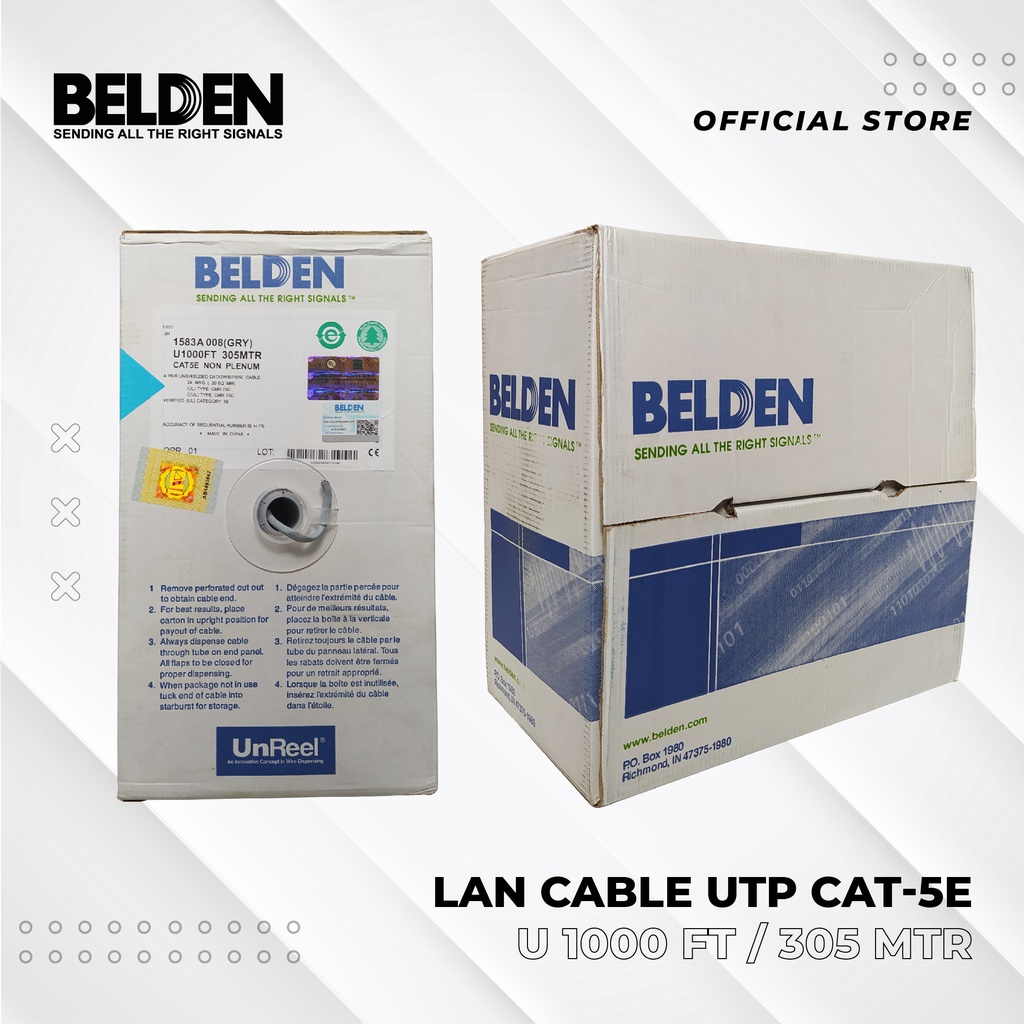 Kabel LAN Cat5e / Cat6 Belden ORI  -  Konektor Belden Cat5e / Cat6 Belden