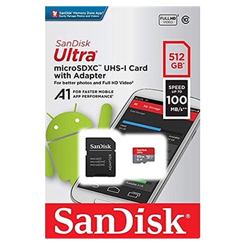 Sandisk Memory Card Micro SD Card A1 U3 32GB / 128GB / 256GB / 512GB / 64GB