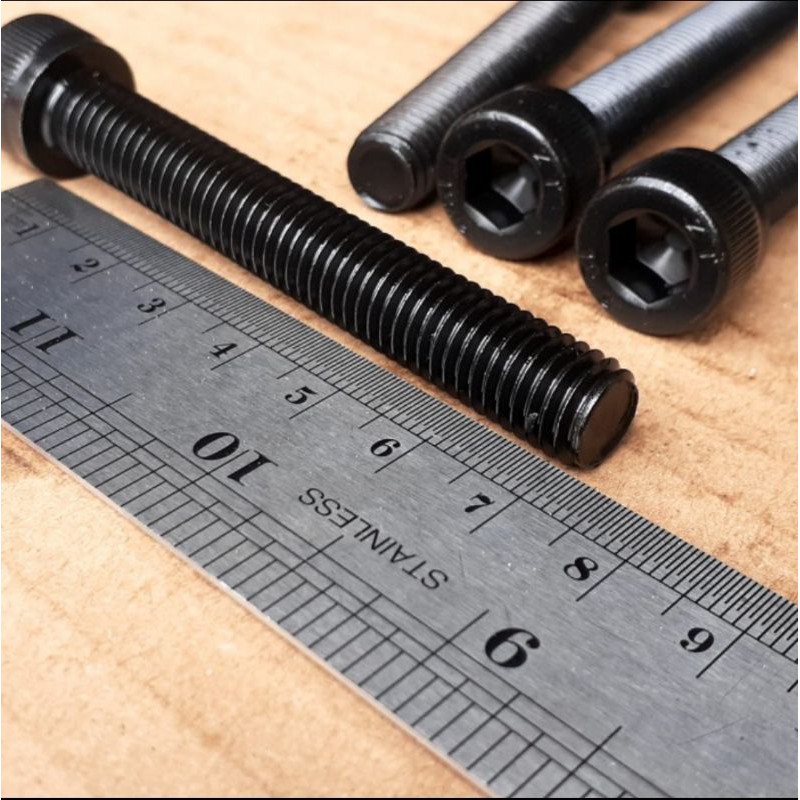 BAUT L M10X70 BAJA / BAUT L BAJA M10 x 70 / BAUT L BAJA M10X70 BAUT L 10X70 7CM FULL DRAT KUNCI L8