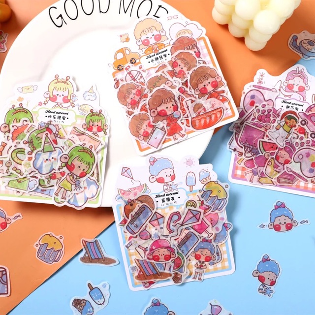 

Flake sticker fun girl fruit series