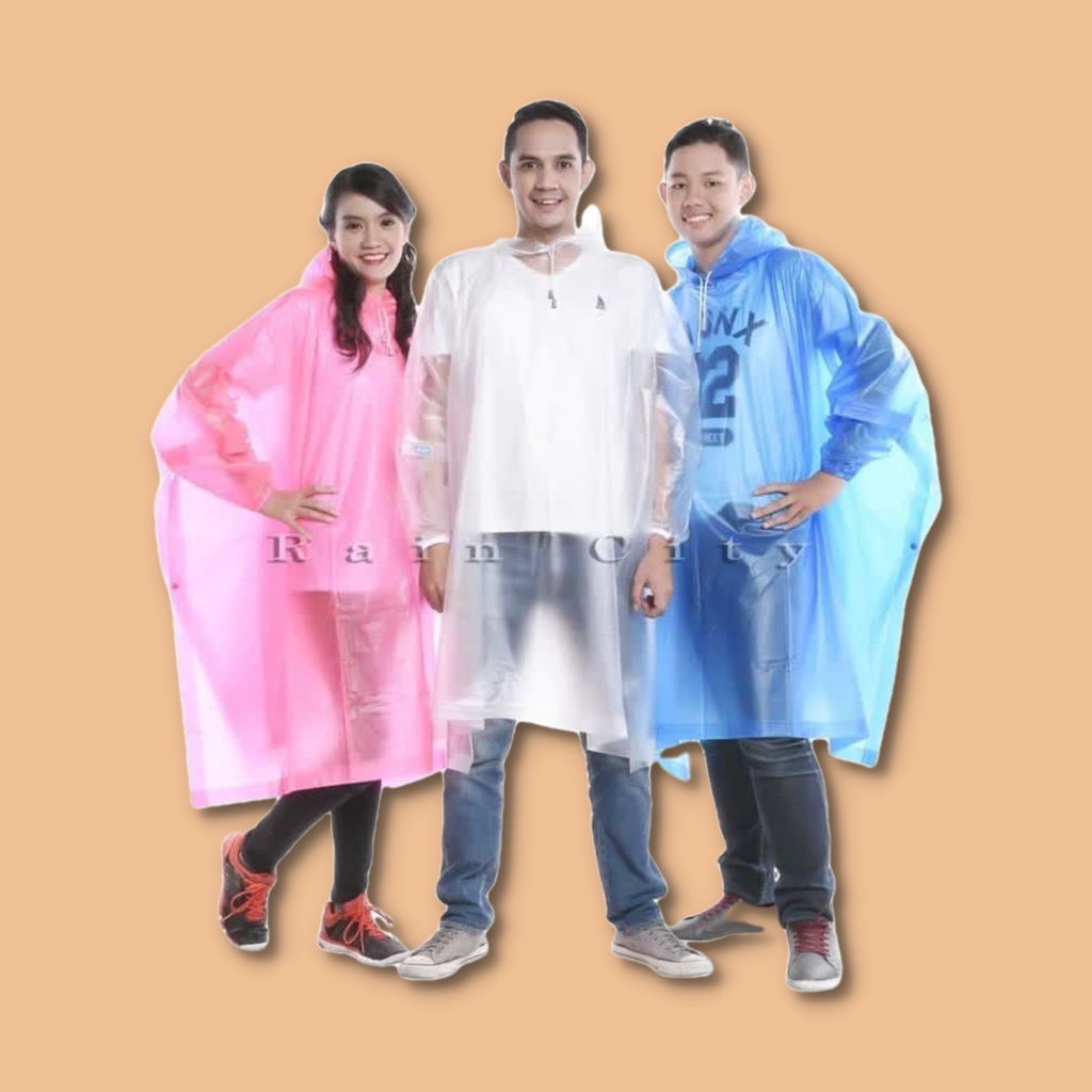 Mantel Jas Hujan Ponco Pria Dewasa Rain City Premium Original Poncho Ke38