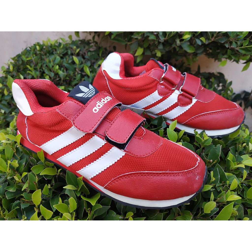 Sepatu Running Anak-shoes Adidas Samba Kids Merah List Putih