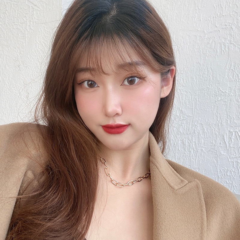 Kalung Rantai Pendek Tebal Gaya Punk Korea Untuk Wanita