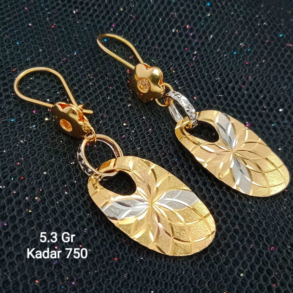 New Anting Emas 17 K - 5.3 gr Kadar 750 - 1946