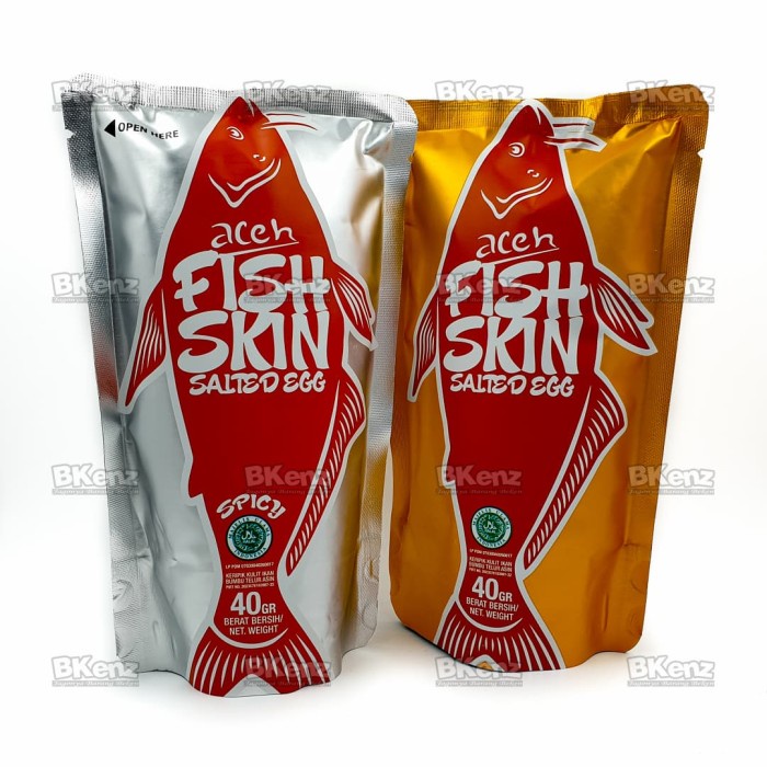 

Aceh Fish Skin Salted Egg 40gr Paket Isi 2 FREE Bubble Wrap - BARU