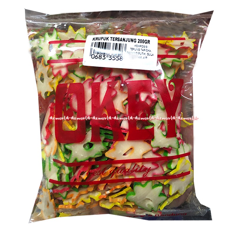 Okey Krupuk Warna Warni Tersanjung 200gr Kerupuk Warna Warni Model Bintang Oke Ok Okay Star Cracker