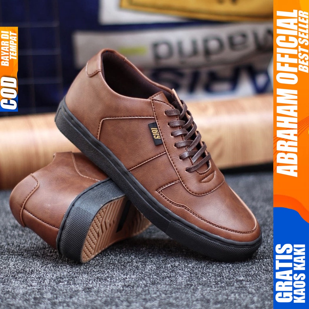 Abraham Auguts - Sepatu Formal Pria Casual Hitam