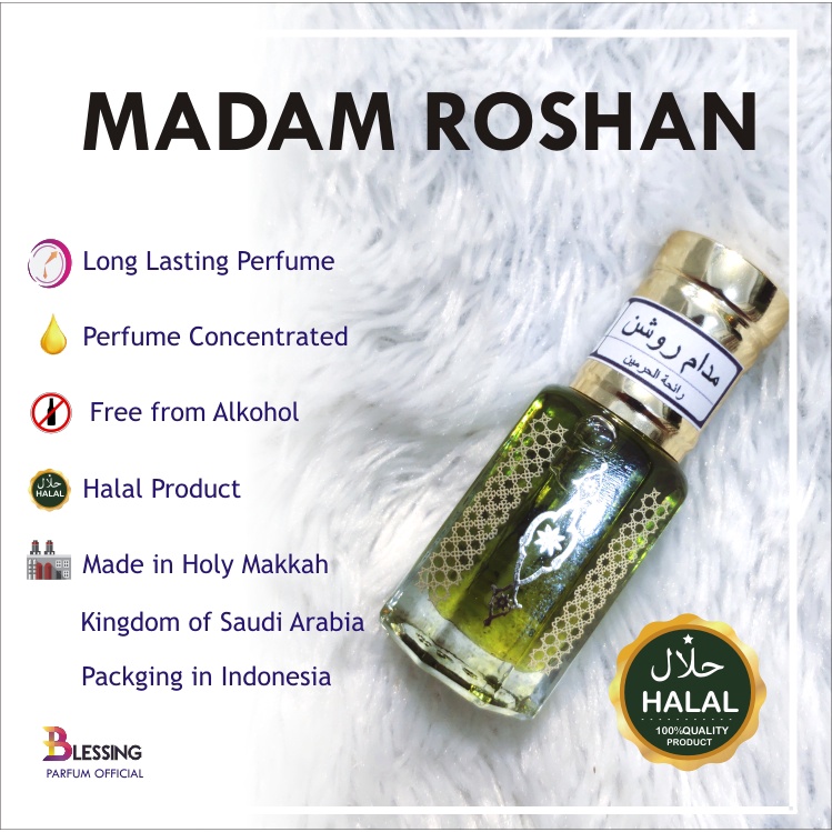 Minyak Wangi Madam Roshan / Malaikat Subuh Asli Saudi Arabia 100% BIBIT Parfum Malaikat Subuh