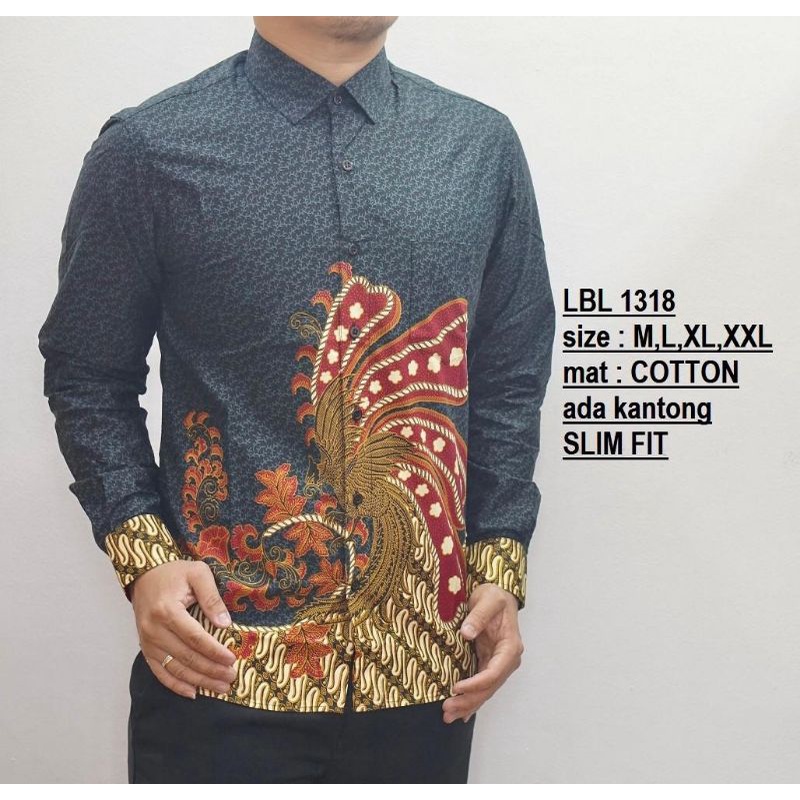 BATIK PRIA SLIMFIT MODERN LENGAN PANJANG CBL666