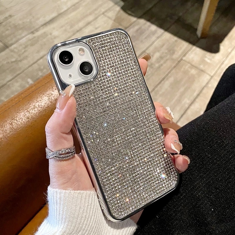 Soft Case Silikon Glitter Berlian Imitasi Cover For iPhone 12 11 13 Pro Max Mini XS XR X 6 6S 7 8 Plus SE2