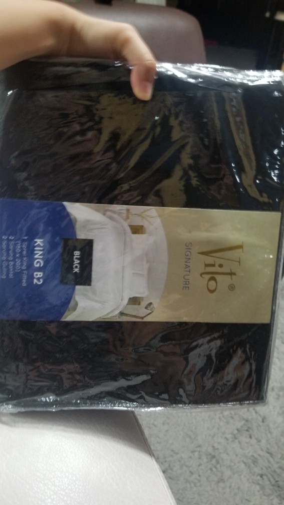 Ww Sprei Polos - Vito Signature - Hitam (black) - Pilihan Ukuran (king / Queen) - Tinggi 20cm