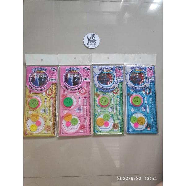 Alat ATK sekolah anak Pengaris 4 set warna penggaris Lipat 30 cm Karakter segitiga bulat panjang