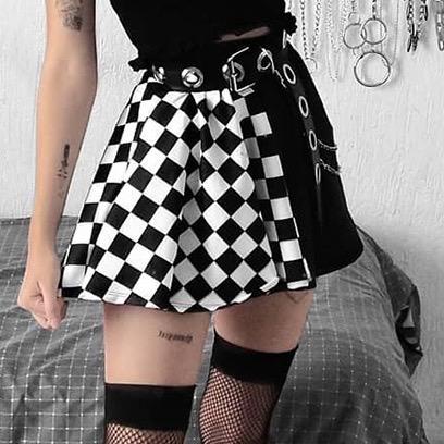 [Goth] Sexy Gothic Plaid Mini Skirt 8593 (S/M/L)