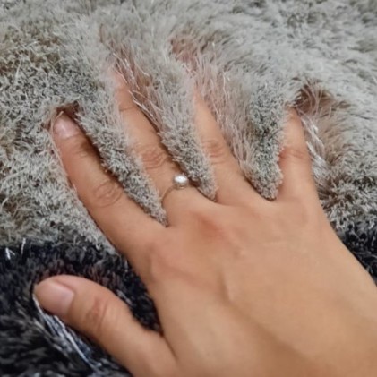 Karpet Shaggy Alice 3D Rug 160x240 Grey-3