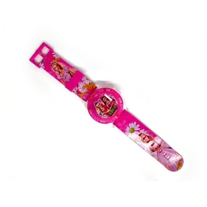 Jual JAM TANGAN ANAK PEREMPUAN MUSIK LASER PROYEKTOR BARBIE BERBIE MURAH Low Price