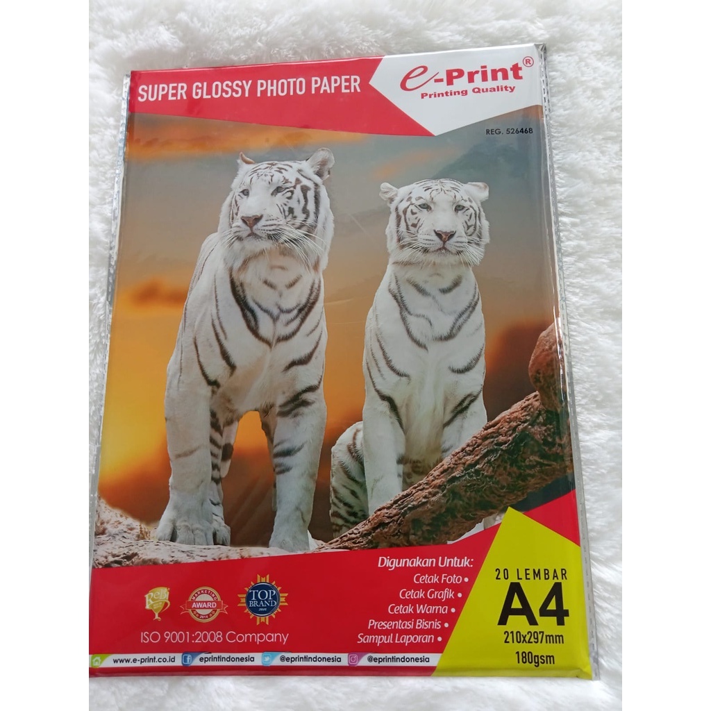 E-PRINT Super Glossy Photo Paper A4 180gsm