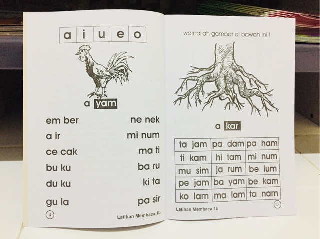 Buku Latihan Membaca 1a 1b Untuk Anak TK/Paud