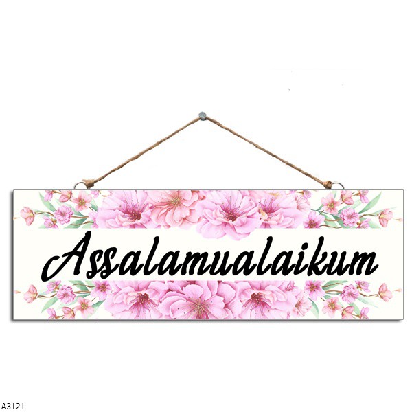 Hiasan Pintu / Wall Decoration 10cm x 30cm Tema Assalamualaikum A312