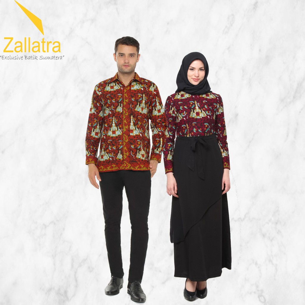 Gamis Batik Couple Asli Jambi - Zallatra