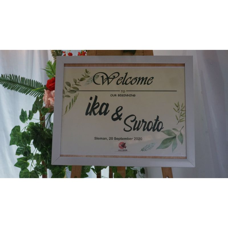 Wedding Sign Welcome Gate Papan Nama Selamat Datang 40x60cm Dekorasi Lamaran Pernikahan Shopee Indonesia