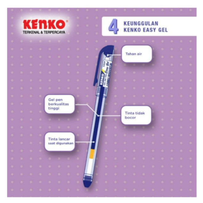 

Promo Pulpen Kenko Easy Gel 0.5Mm (Per Lusin) Sale!!!