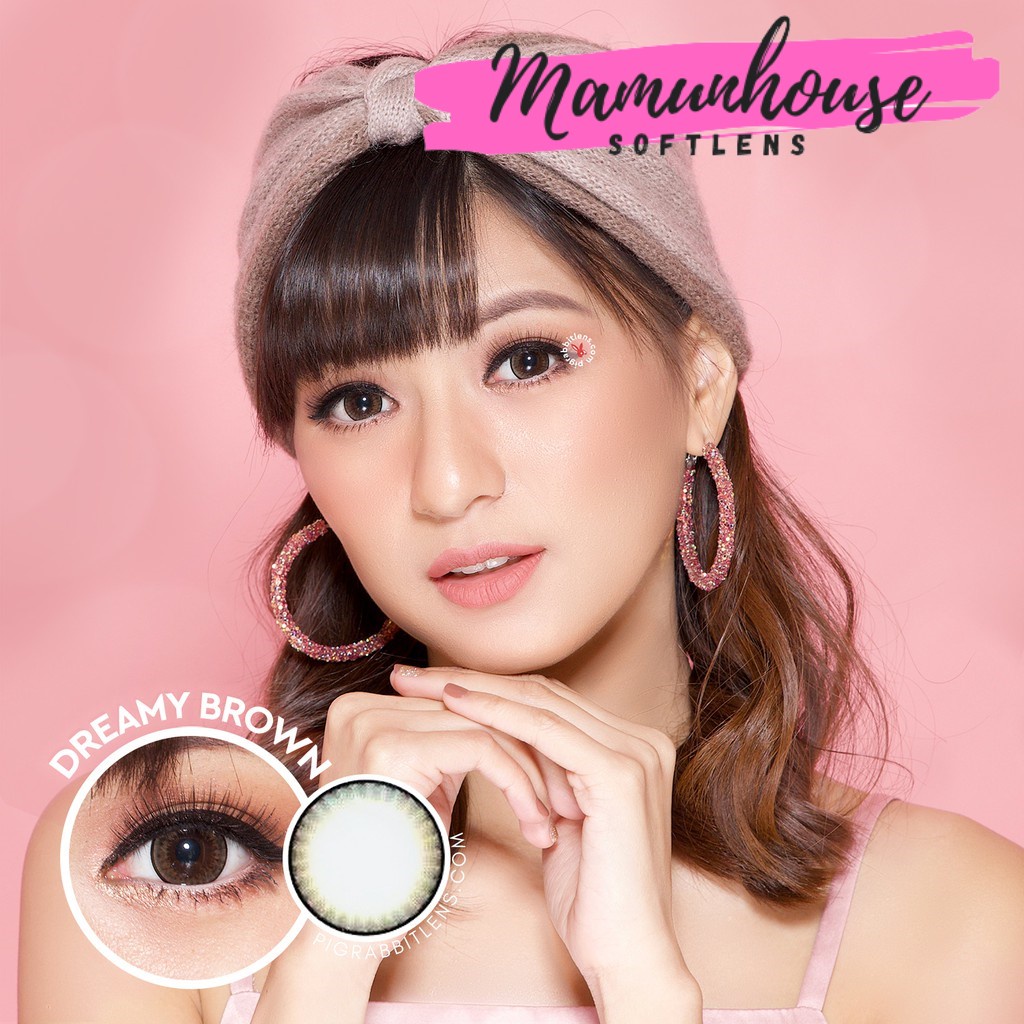 ORIGINAL Kitty Kawaii SOFTLENS NATURAL MINI BOM BROWN GREY BLACK softlens softlenses soflens