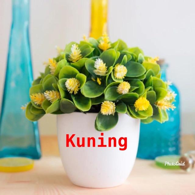 TIB / COD-P2039. Bunga Plastik/Bunga tanaman dekorasi-Kuning