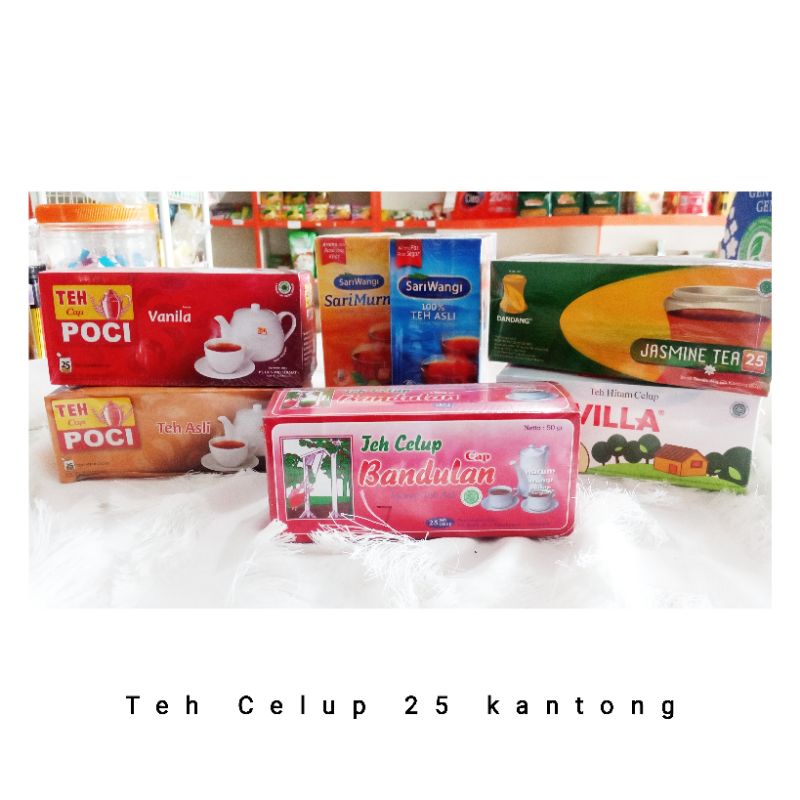

Jingga® Teh Celup 25 Kantong Black Tea / poci / dandang / villa / sariwangi / poci vanilla