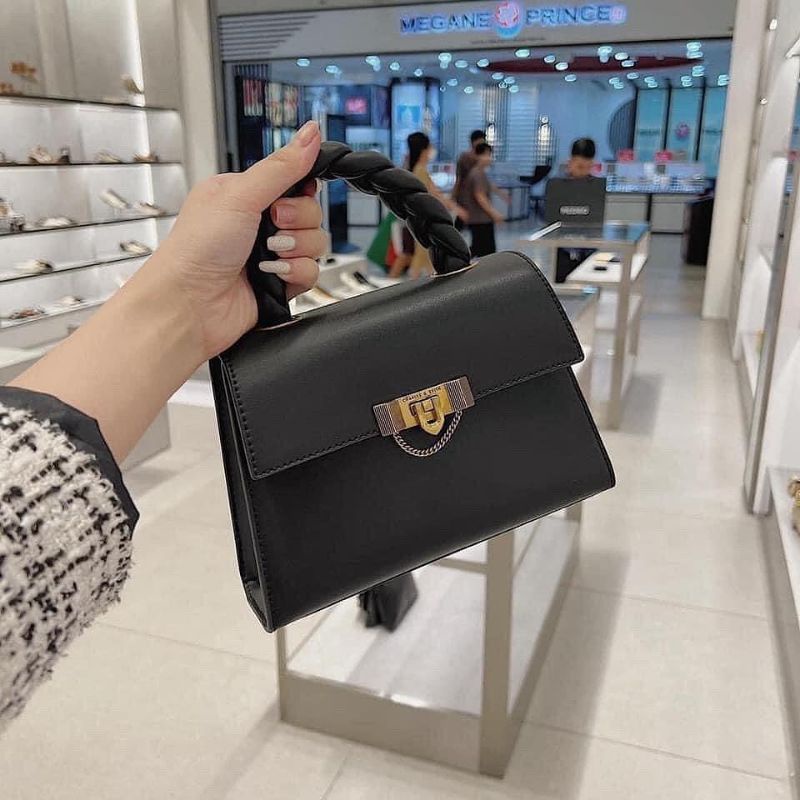 CK Tallulah Braided Handle Trapeze Bag
