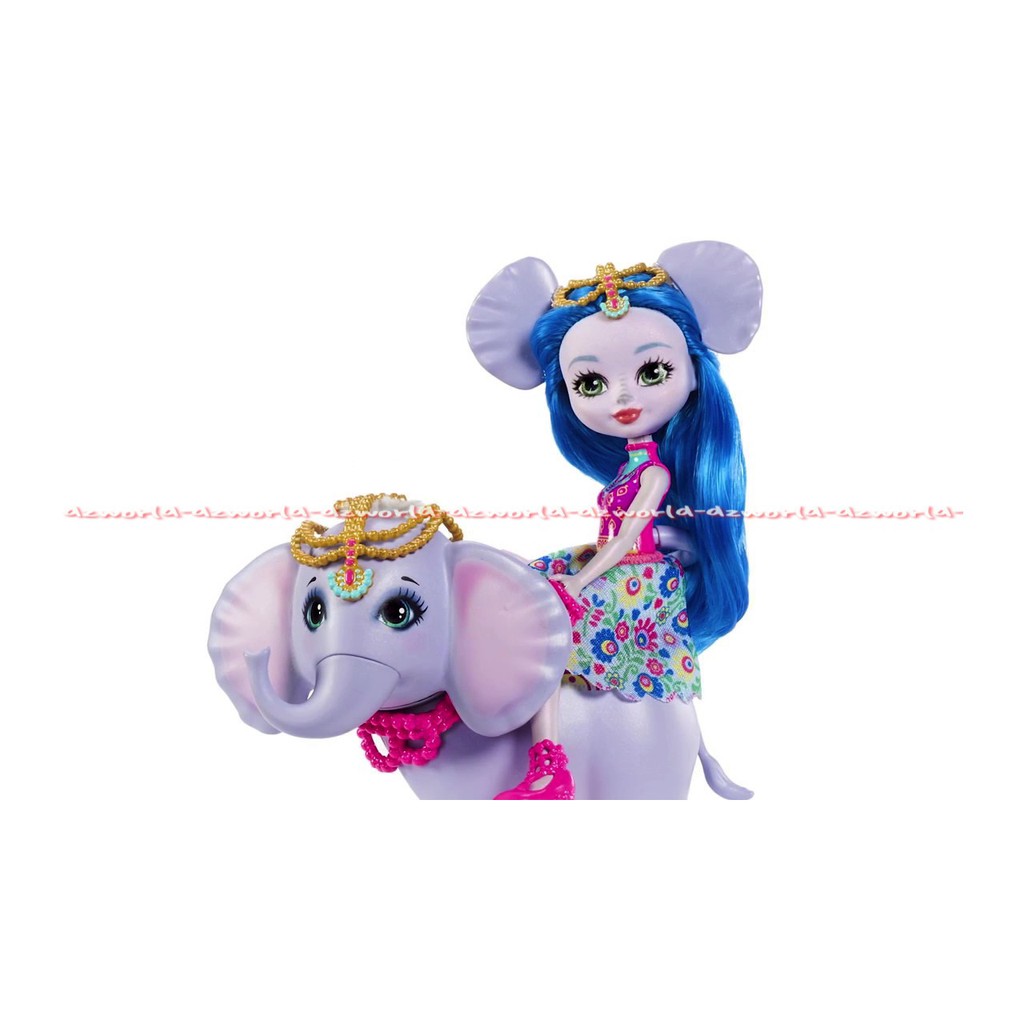 Enchantimals Ekaterina Elephant &amp; Antic Enchatimal Doll Mainan Boneka Dengan Gajah