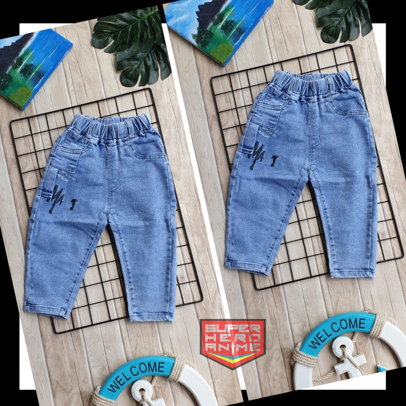 Celana Panjang Anak Jeans Laki-Laki Import 1 2 3 4 5 Tahun Premium Cowok Keren Balita Kids Fashion