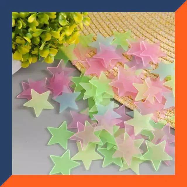 

♥22S♥ ECER 1 PCS STICKER BINTANG - GLOW IN THE DARK - STIKER BINTANG MENYALA