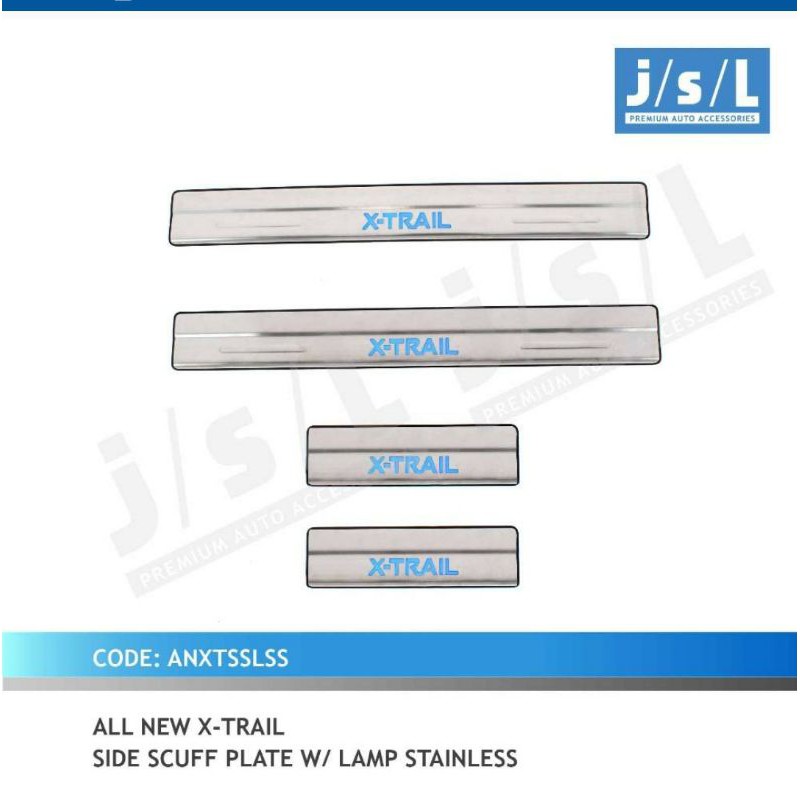 sillplate samping all new XTrail stainless with lamp jsl