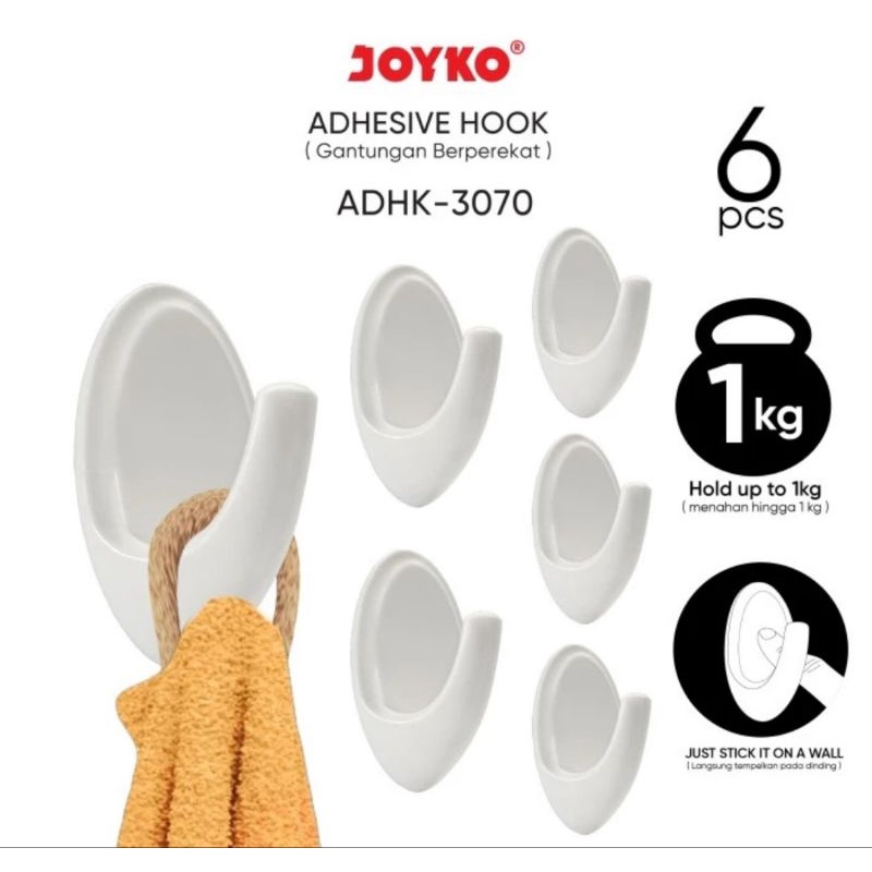 Gantungan Adhesive Hook Tempel Dinding Kait Perekat Joyko ADHK-3050-3070