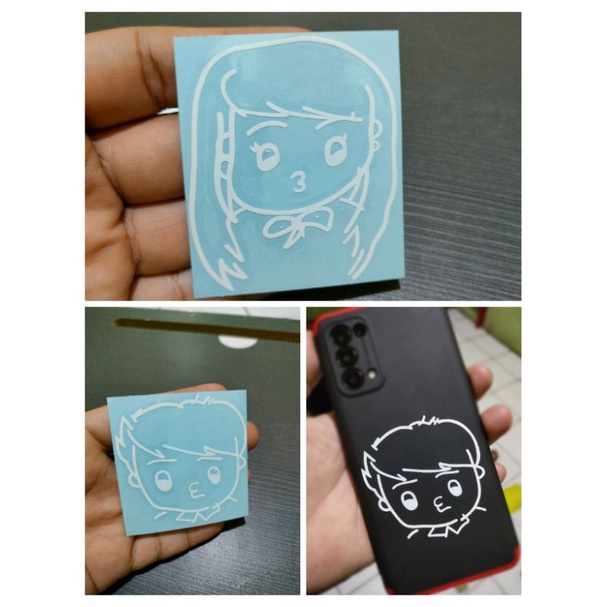 Sticker karakter lucu hp,laptop stiker cutting