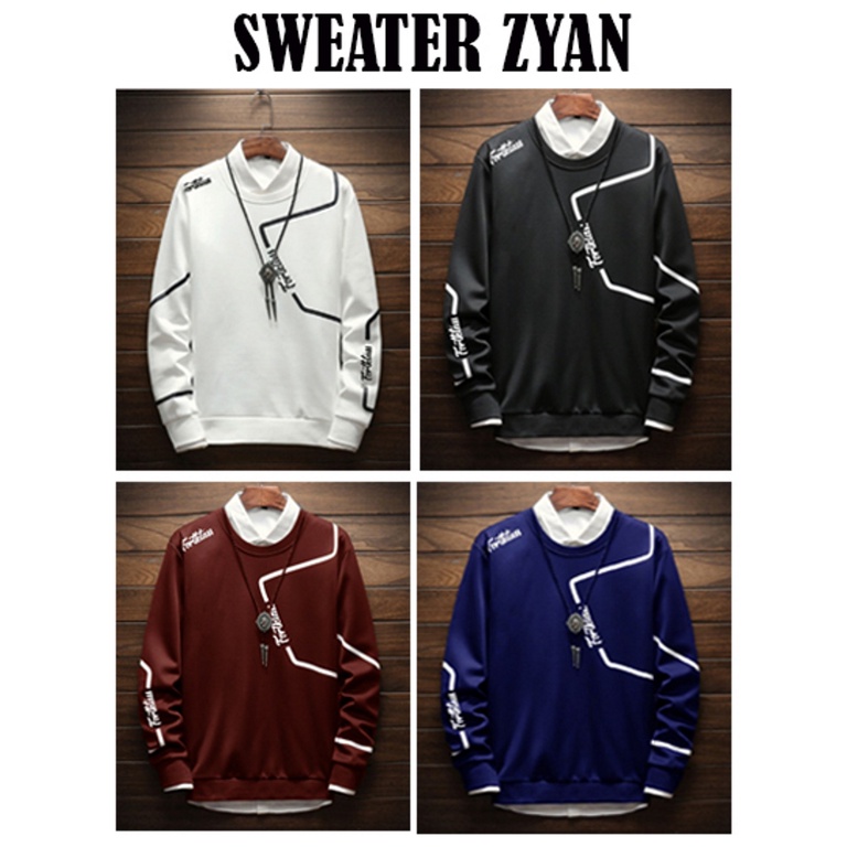 HipNop ZE SWEATER PRIA POLOS VARIASI SABLON PAKAIAN COWOK