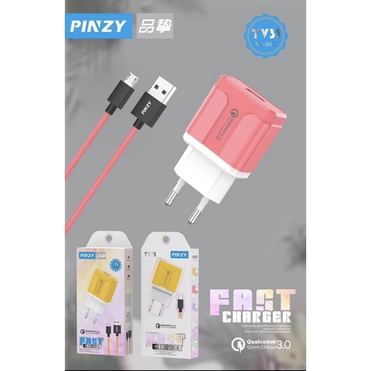 Charger ORIGINAL PINZY T31 Series Macaron Fast Charger QC 3.1 - Charger T31 Macaron -