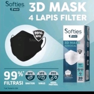 Masker softies 3D Surgical 4 Ply