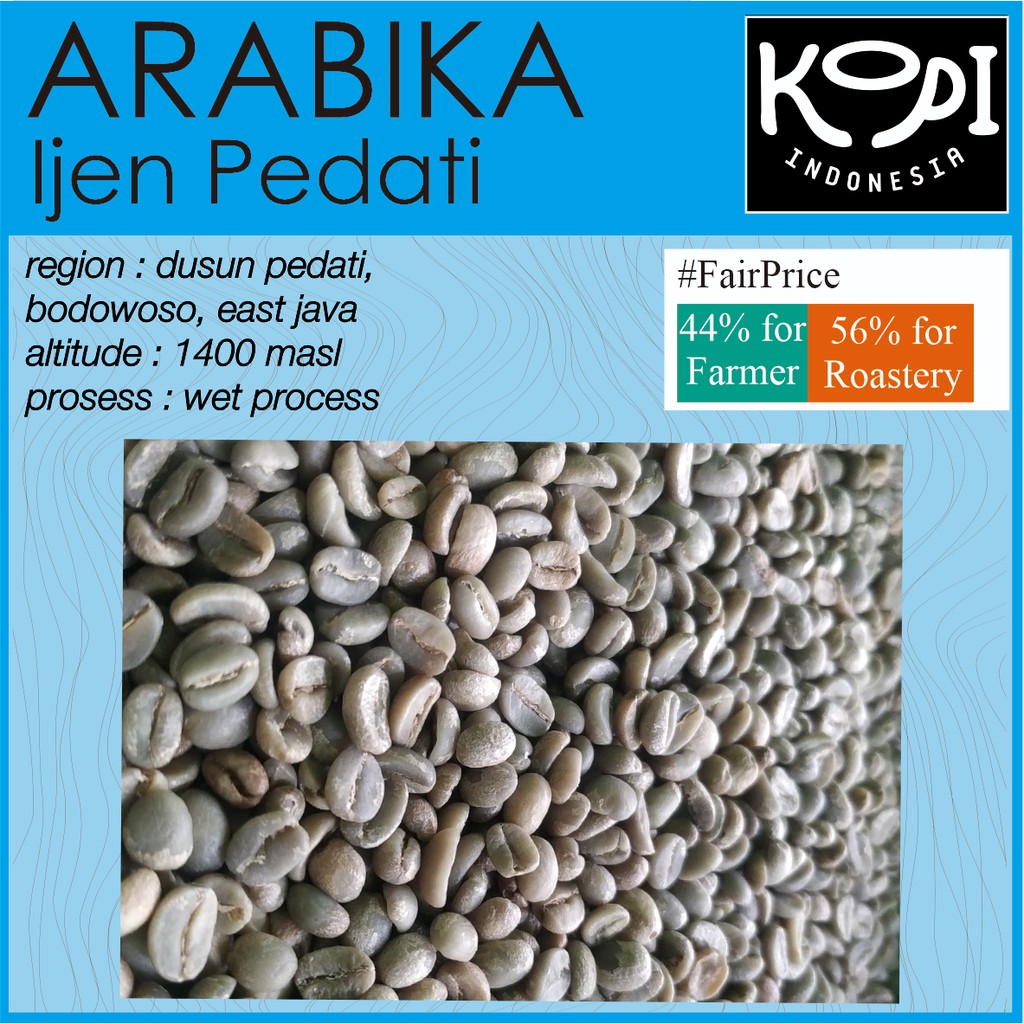 Kopi Arabika Ijen Pedati Bondowoso Full Wash Petik Metah Single Origin