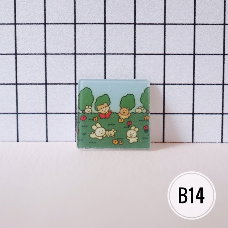 Mores Pin Akrilik Lucu Aksesoris Seri B (Girls) untuk Tas Cute Pin Brooch Pin Bros Acrylic Korean Style