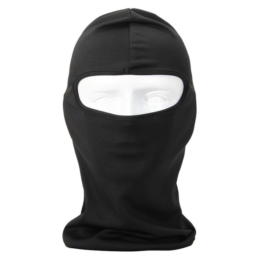 Masker Buff Ninja Full Face Balaclava Spandex Hitam Polos Motor Helm