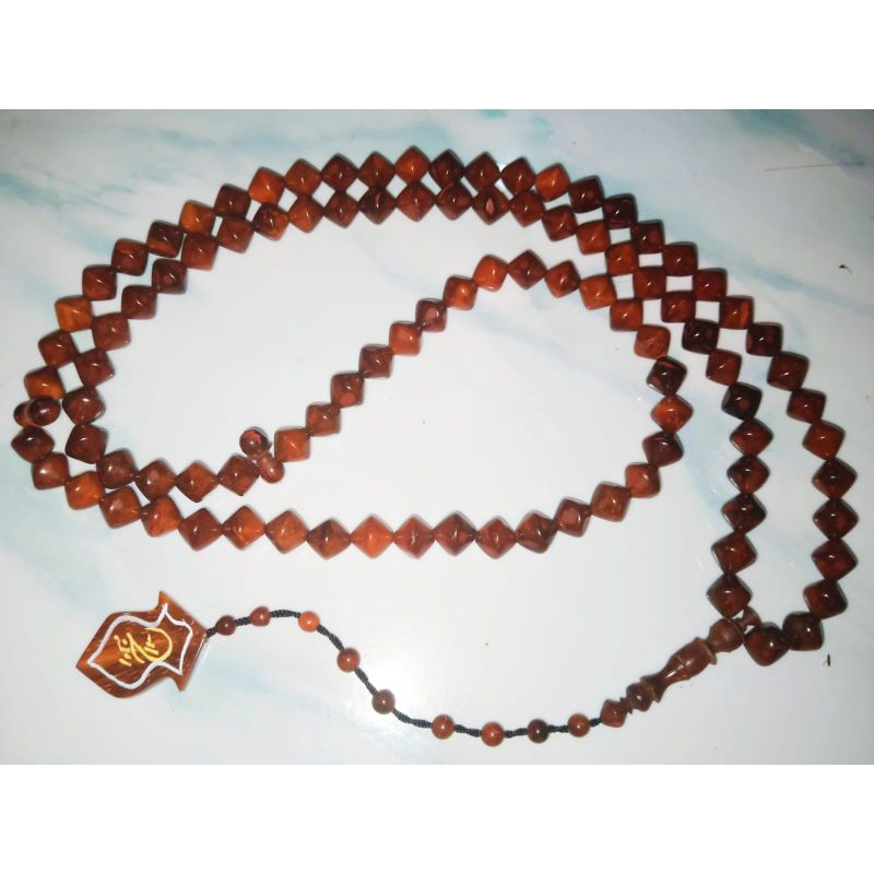 tasbih kokka kaukah kaokah motif wajik bandul terompah