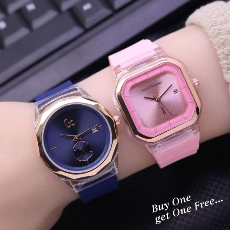 JAM TANGAN WANITA GC RUBBER BUY 1 GET 1 || PERFECT WATCHES