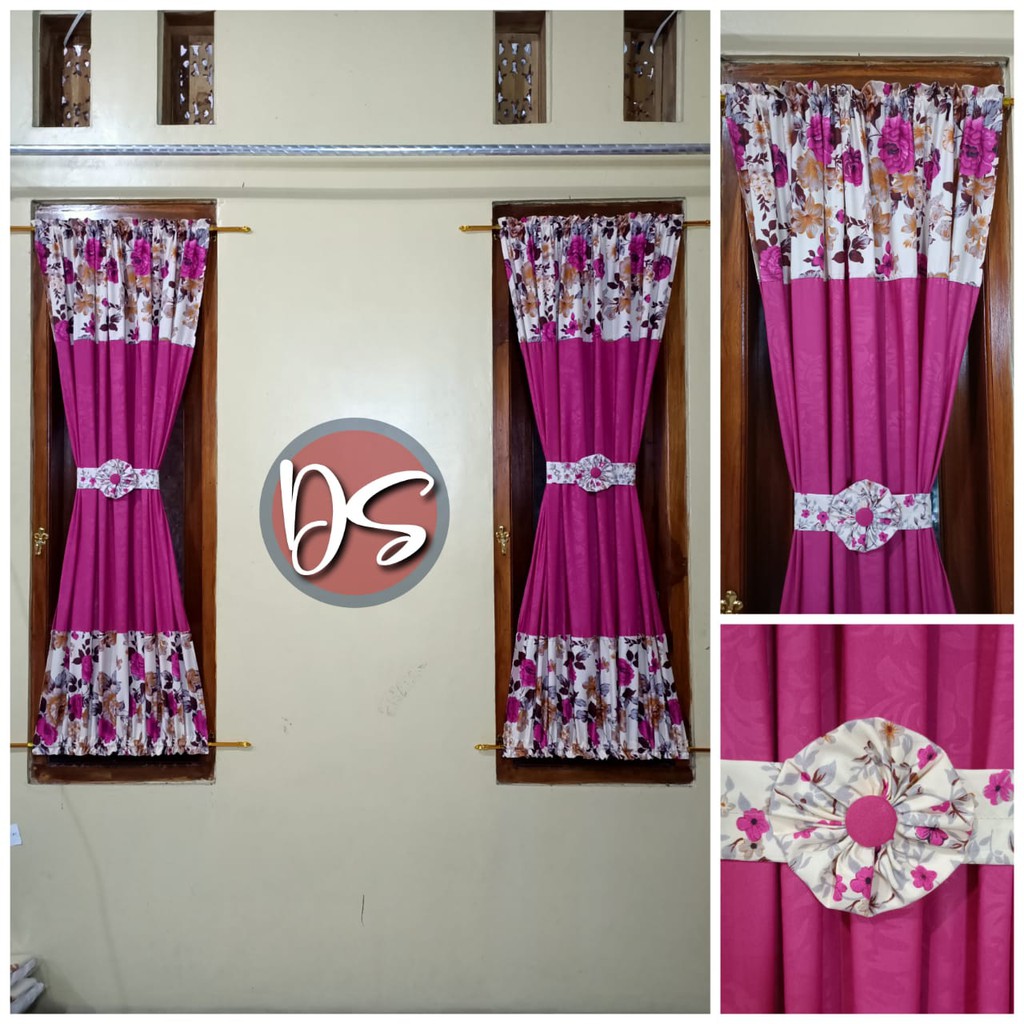 Gorden kupu - kupu jendela homemade ukuran 100 x 150