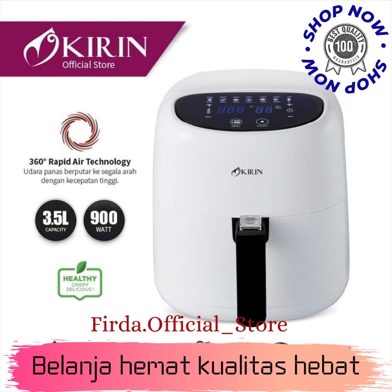 KIRIN DIGITAL AIR FRYER  3.5 L 900W KAF935D KAF-935D KAF 935D - RESMI