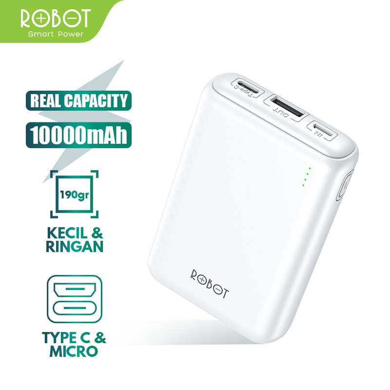 PowerBank 10000mAh - Dual Port USB - ROBOT RT10