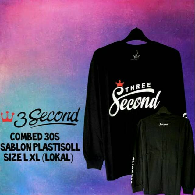 Kaos 3second lengan panjang