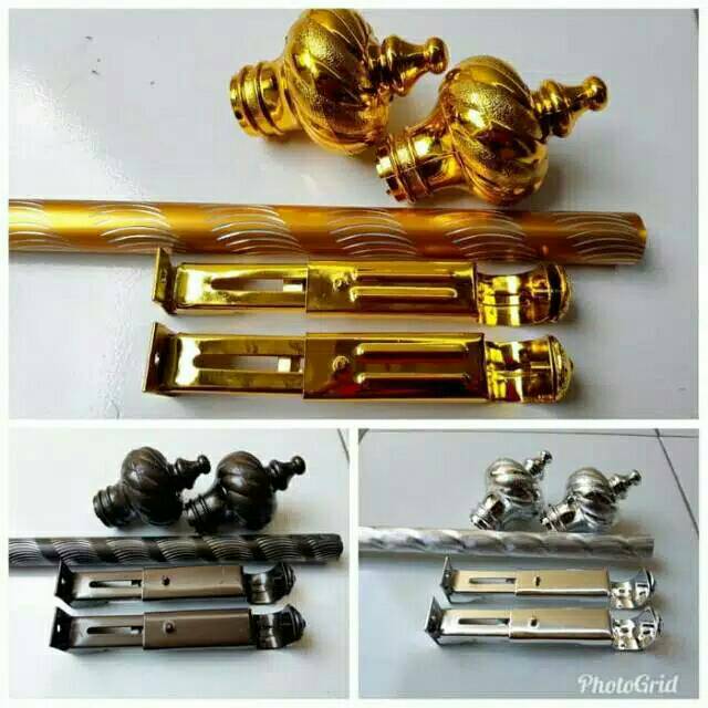 Paket Rell gorden 150 cm - Batang ordeng - Batang gorden jendela - Batang Hordeng