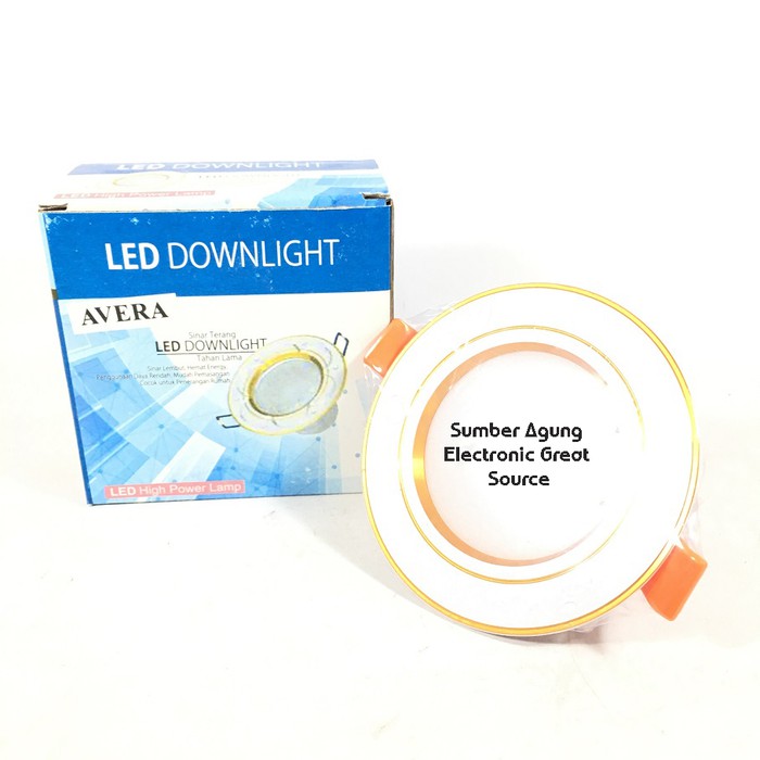 Panel LED Downlight 5W 5Watt Avera Cahaya Bisa Kuning Bisa Putih 2 Warna Bergantian Dengan Saklar