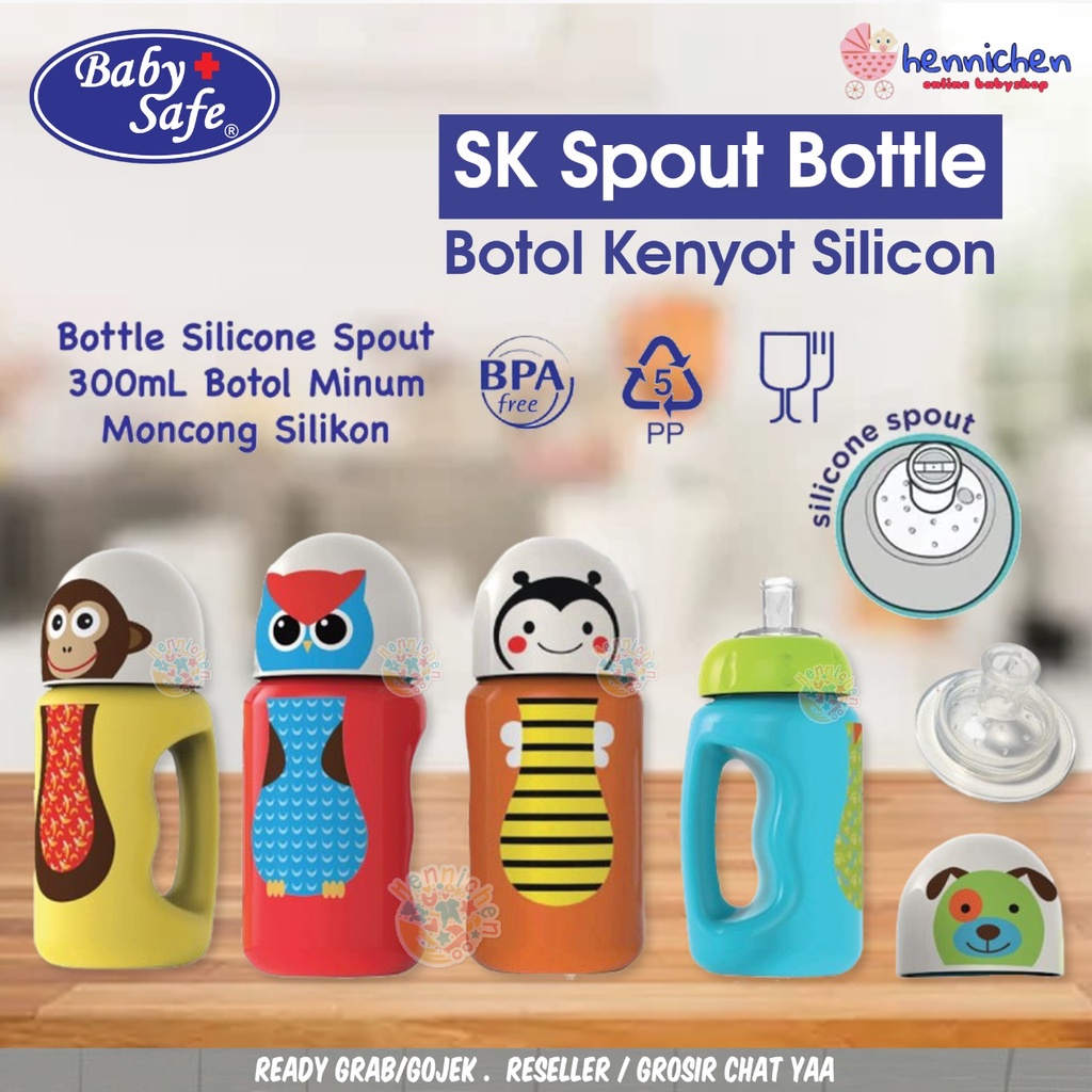 Baby Safe SK005 Bottle Silicone Spout Tumbler Cup Botol Minum Anak 300ml